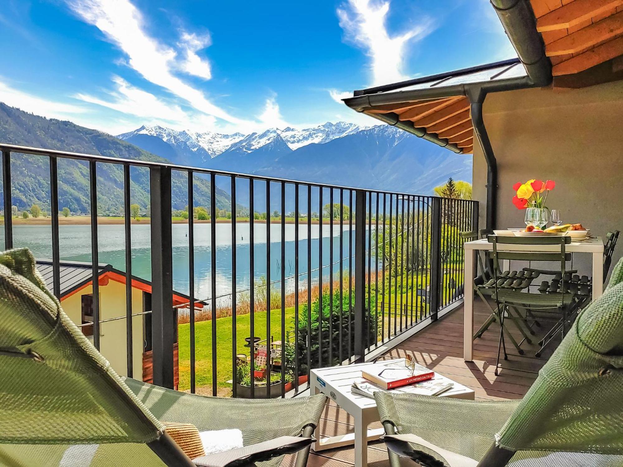 Dascio Dolce Ferienwohnung Panorama Balkon Am See Bagian luar foto