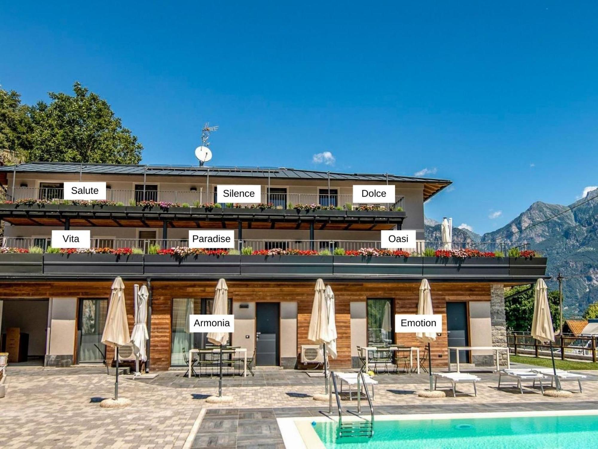 Dascio Dolce Ferienwohnung Panorama Balkon Am See Bagian luar foto